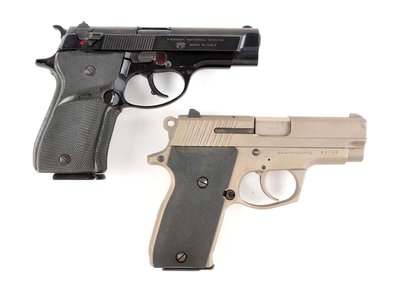 (M) PAIR OF DOUBLE ACTION SEMI-AUTOMATIC PISTOLS.