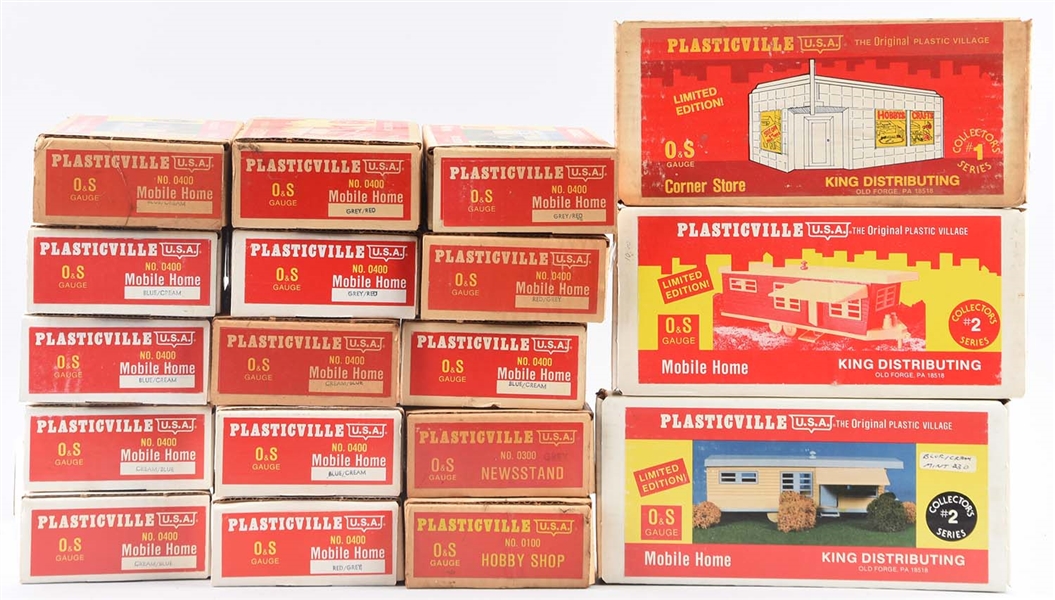 LAGRE LOT PLASTICVILLE ITEMS IN BOXES. 