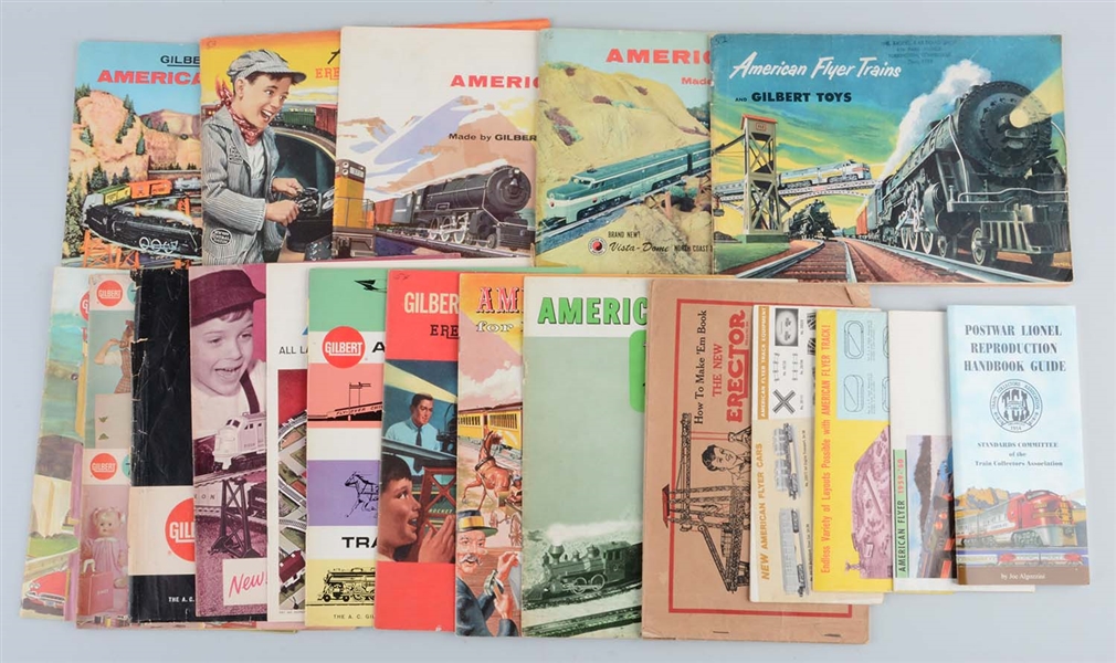 LARGE LOT OF AMERICAN FLYER CATALOGS.