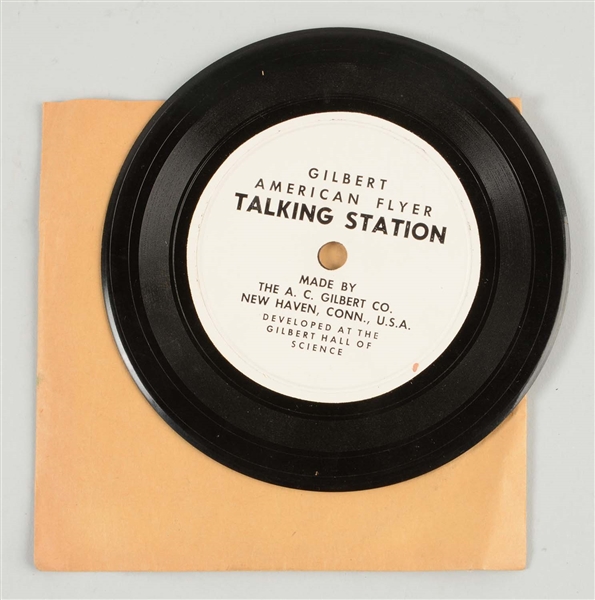 AMERICAN FLYER TALKING STATION RECORD. 