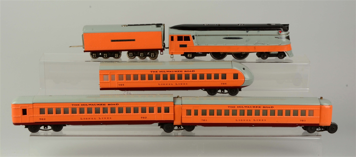 LOT OF 5: LIONEL MILWAUKEE ROAD HIAWATHA SET.