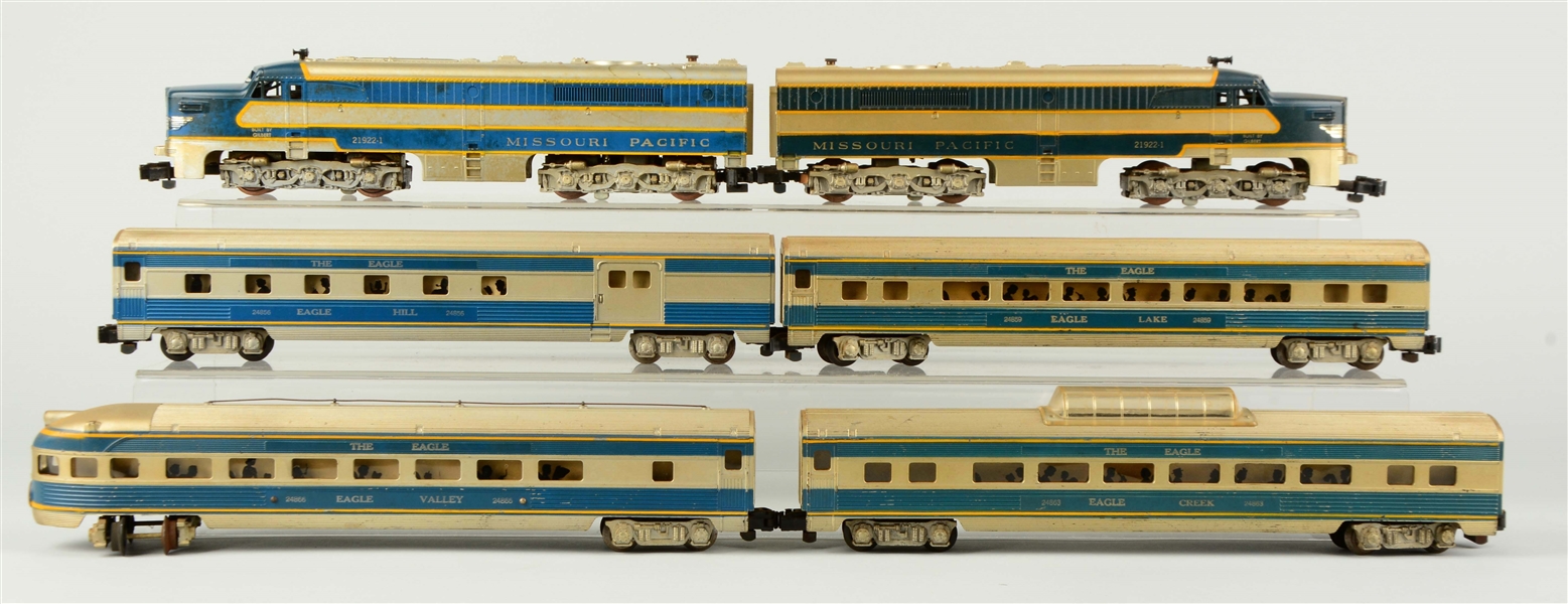 LOT OF 6: MISSOURI PACIFIC PASSENGER SET.