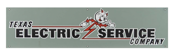 TEXAS ELECTRIC SERVICE COMPANY PORCELAIN SIGN