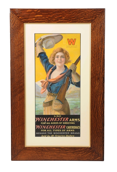 WINCHESTER ARMS STORE ADVERTISING POSTER.