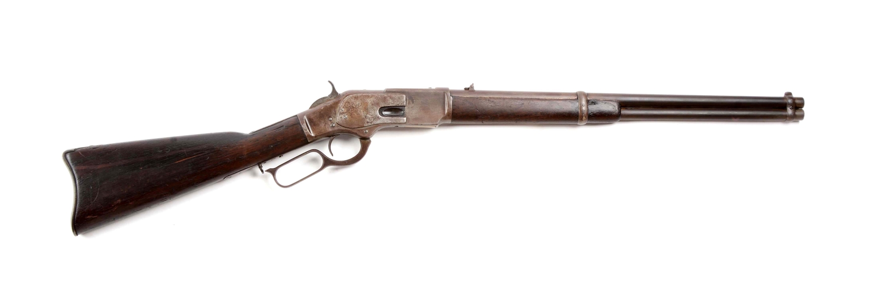 (A) WINCHESTER 1ST MODEL 1873 LEVER ACTION S.R.C. INSCRIBED TO J.W. BIDDLE.