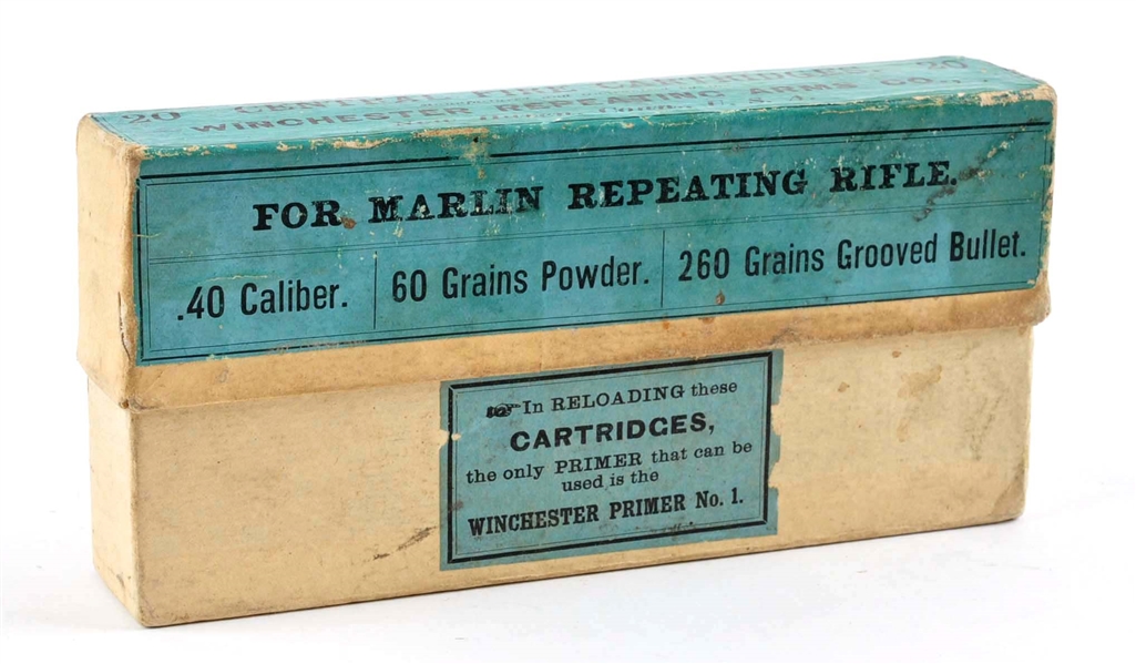 .40-60 MARLIN, WINCHESTER BLUE AMMO/BOX.