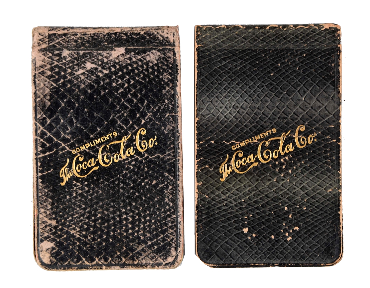 PAIR OF 1908 COCA - COLA NOTEPADS.