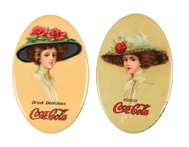 1910 & 1911 COCA-COLA POCKET MIRRORS