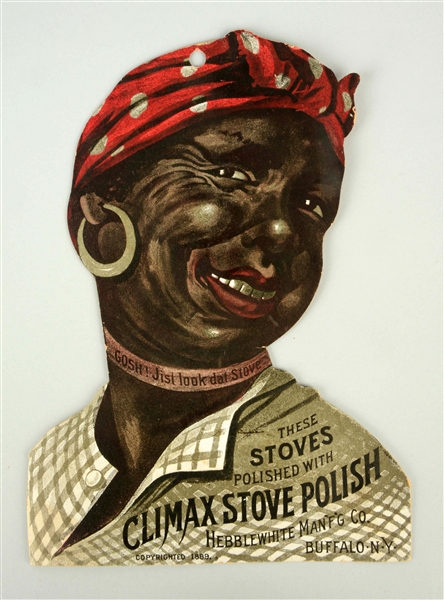 BLACK AMERICANA PAPER ADVERTISEMENT "CLIMAX STOVE POLISH".