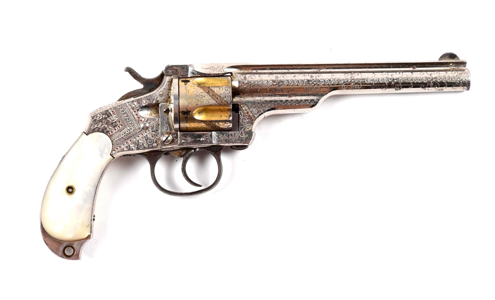 (A) FULL FACTORY ENGRAVED MERWIN HULBERT & CO. DOUBLE ACTION REVOLVER.