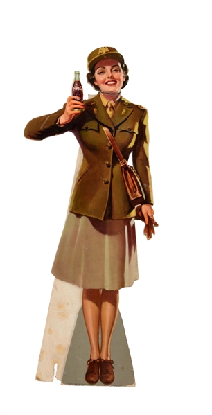 1943 COCA-COLA STAND UP SERVICE GIRL.