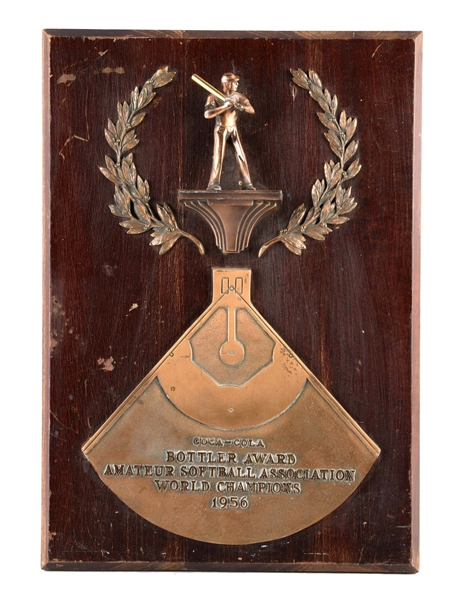 1956 COCA-COLA BOTTLER AWARD FOR SOFTBALL.