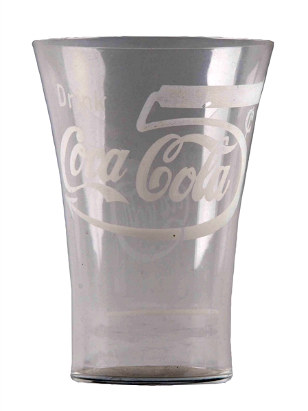 LARGE 5¢ COCA-COLA FLARE GLASS.