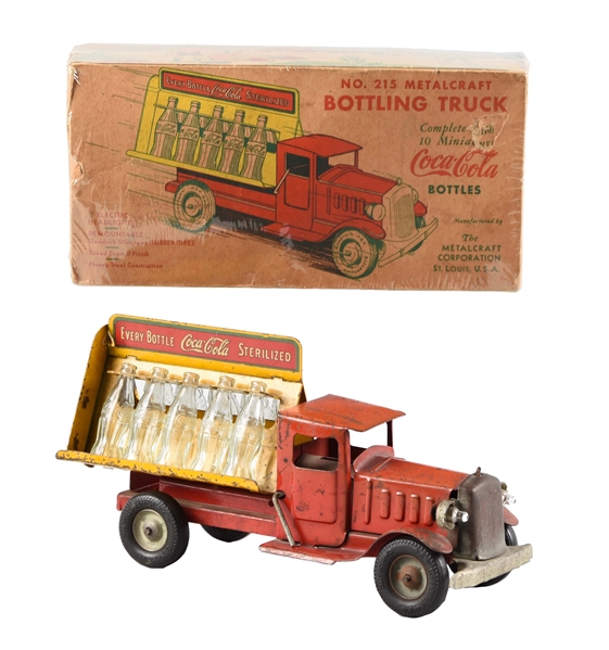 1930S COCA - COLA METALCRAFT DELIVERY TRUCK WITH BOX.