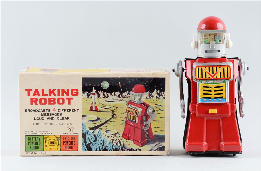 JAPANESE TIN LITHO TALKING ROBOT.