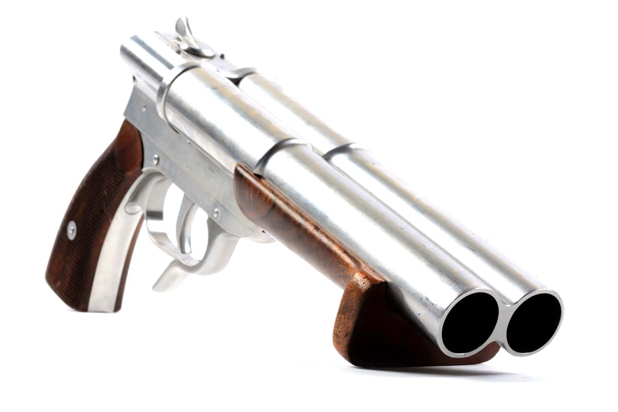 WALTHER 1939 PRODUCTION STAINLESS STEEL KRIEGSMARINE DOUBLE BARREL FLARE PISTOL.