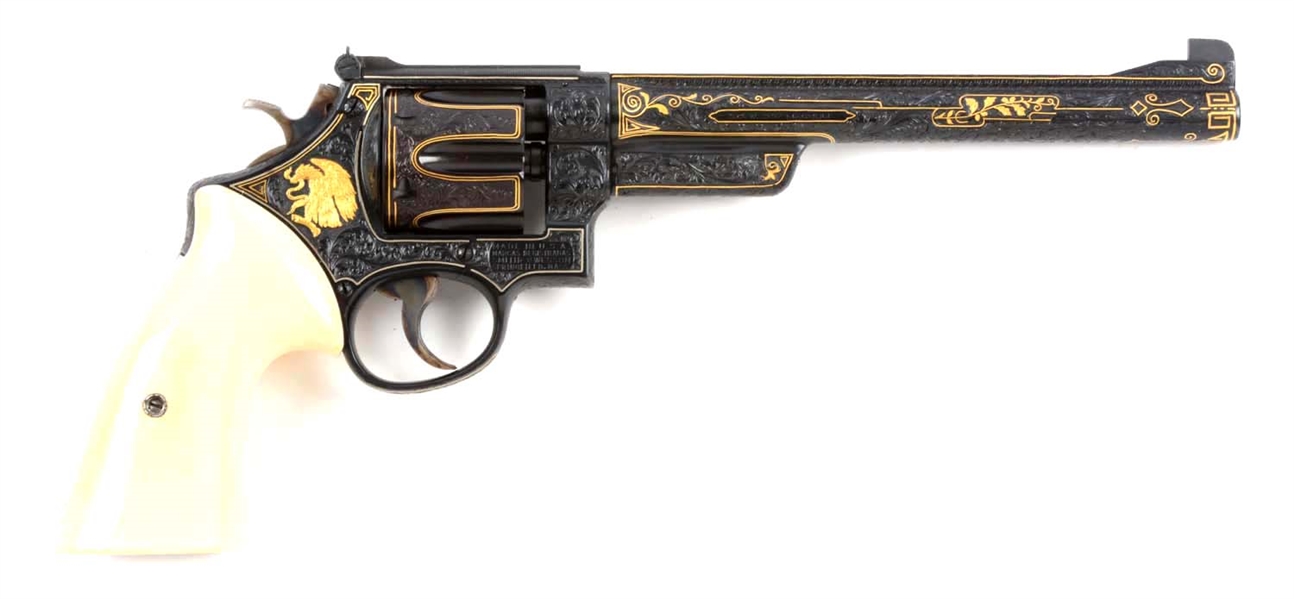 (C) MASTER ENGRAVED S&W PRE-MODEL 27 DOUBLE ACTION REVOLVER.