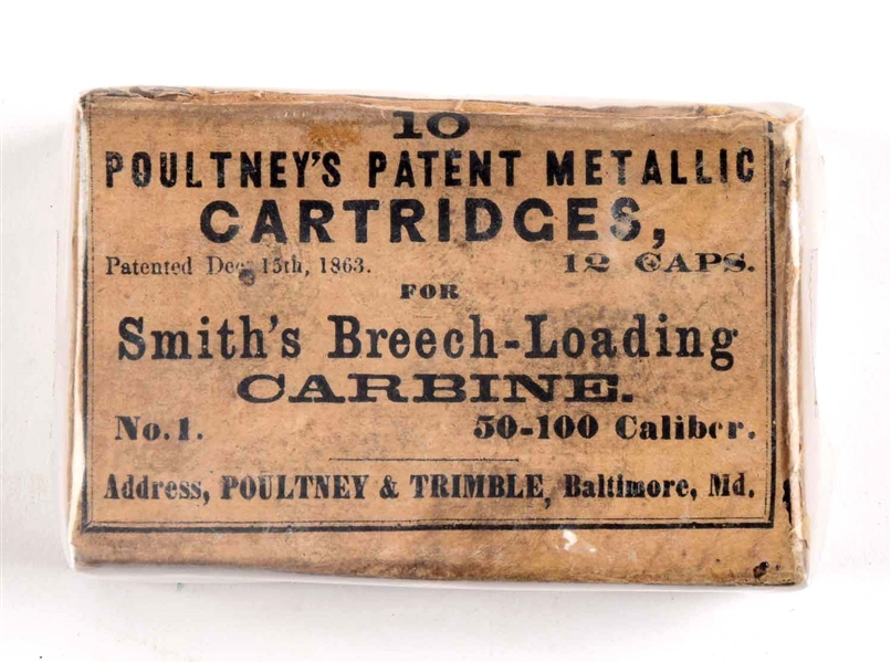 RARE SMITHS CARBINE CARTRIDGE BOX.