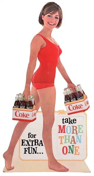 COCA - COLA DIECUT STAND-UP ADVERTISING SIGN.