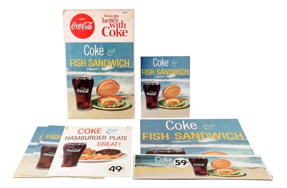 COCA-COLA FISH SANDWICH PROMOTIONAL ADVERTISING KIT.