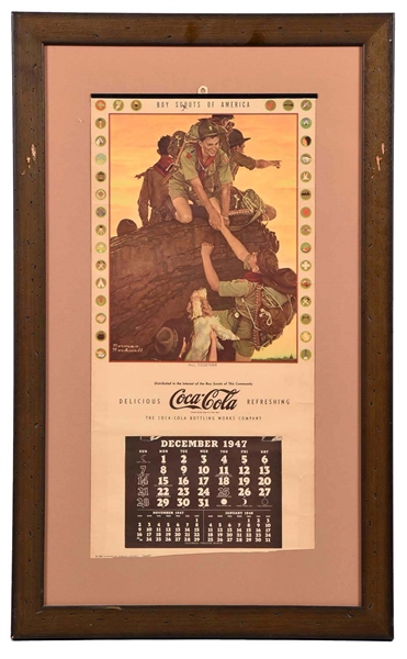 1947 COCA - COLA BOY SCOUTS ADVERTISING CALENDAR.