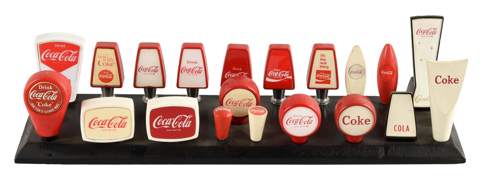 LOT OF 20: ASSORTED COCA-COLA FOUNTAIN TAPS.