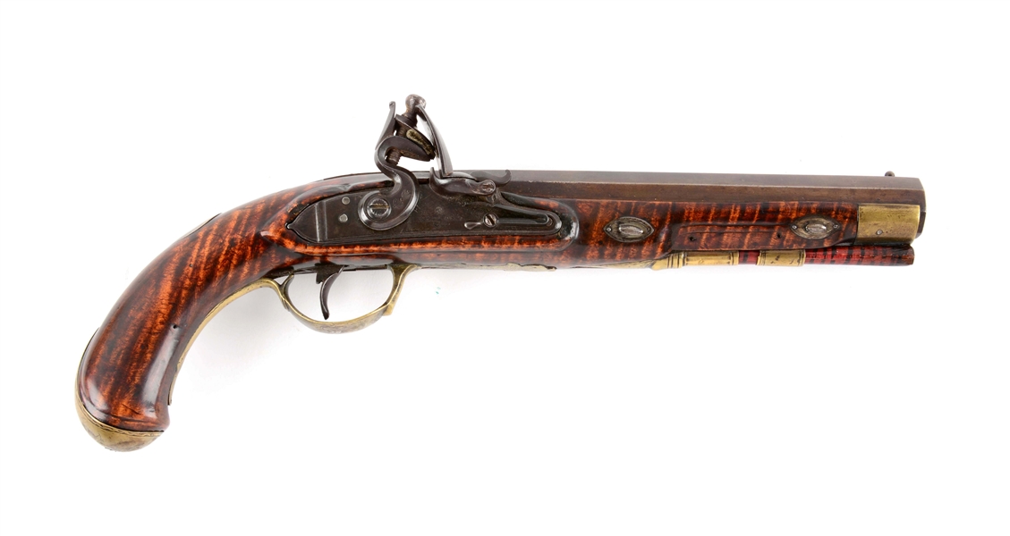 (A) FLINTLOCK KENTUCKY PISTOL.