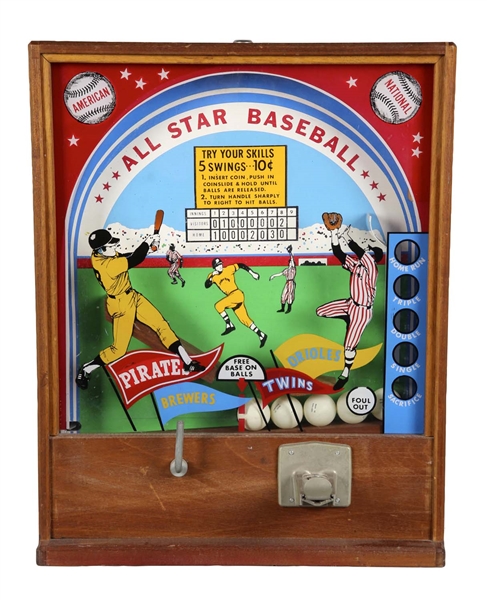 10¢ ALL STAR BASEBALL COUNTERTOP ARCADE MACHINE