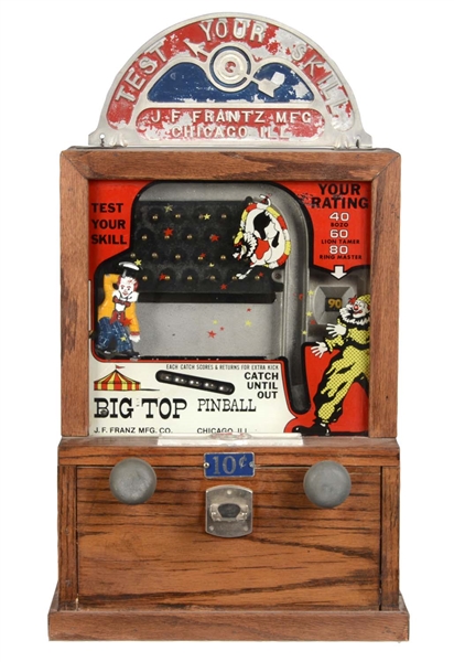 10¢ BIG TOP PINBALL ARCADE GAME