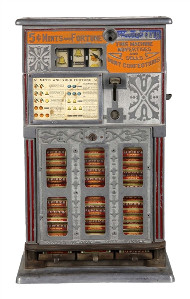 **5¢ VENDING MACHINE CO. SUPERIOR CONFECTION VENDOR