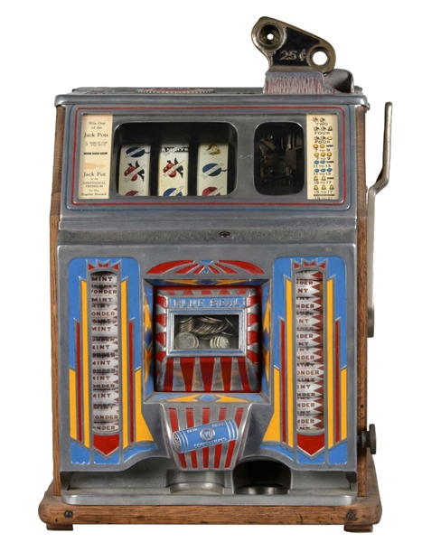 **25¢ WATLING BLUE SEAL JACKPOT VENDOR SLOT MACHINE