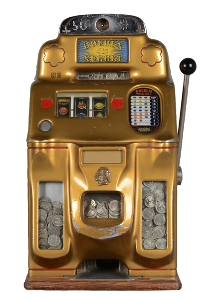 **50¢ JENNINGS GOLDEN NUGGET PROSPECTOR SLOT MACHINE