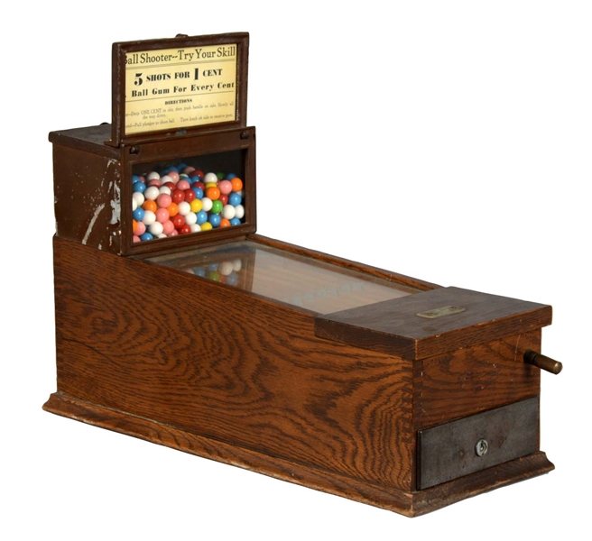 1¢ GATTER NOVELTY "BALL SHOOTER" GUM VENDER