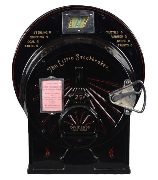 **25¢ G. BRADSHAW LITTLE STOCKBROKER SLOT MACHINE