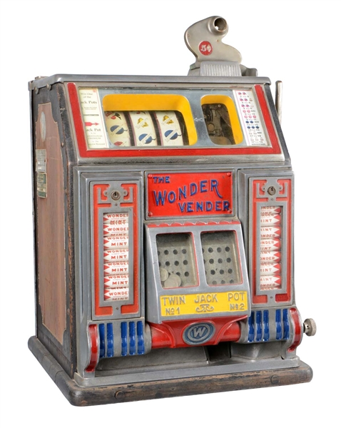 **5¢ WATLING WONDER VENDER WITH TWIN JACKPOT SLOT MACHINE