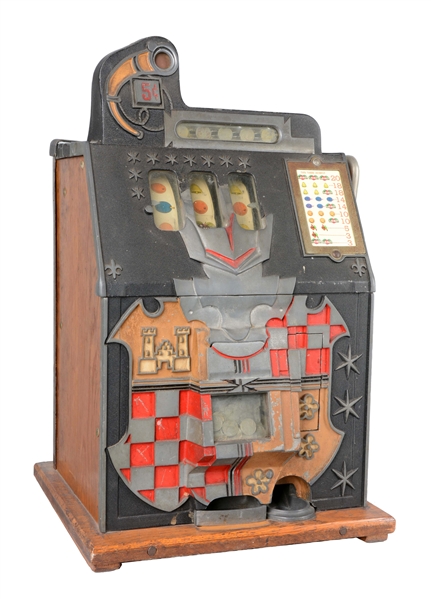 **5¢ MILLS NOVELTY CO. CASTLE FRONT SLOT MACHINE  