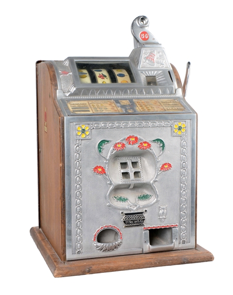 **5¢ MILLS NOVELTY CO. FRONT O.K. VENDER REVAMP SLOT MACHINE 