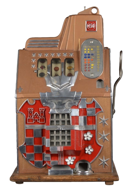 **5¢ MILLS CASTLE FRONT BAKER REVAMP SLOT MACHINE