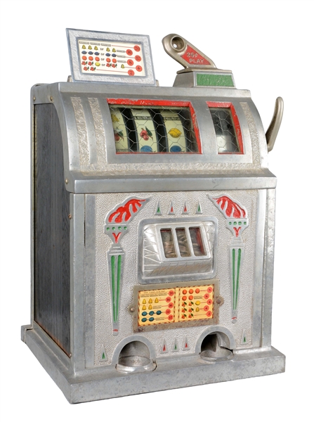 **25¢ JENNINGS TORCH FRONT SLOT MACHINE