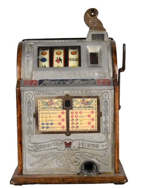 **5¢ MILLS AUTOMATIC SALESMAN SLOT MACHINE