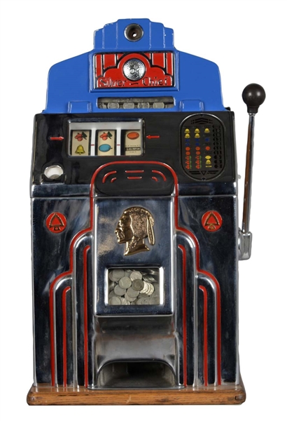 **5¢ JENNINGS SILVER CHIEF SLOT MACHINE