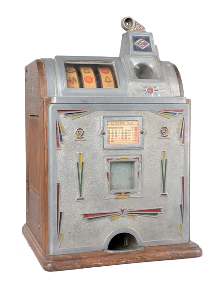 **25¢ JENNINGS VICTORIA JACKPOT MODEL B SLOT MACHINE