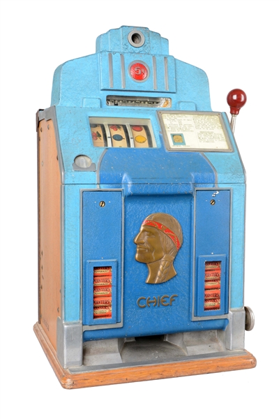 **5¢ JENNINGS CHIEF VENDER SLOT MACHINE