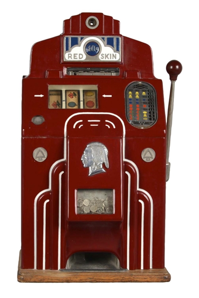 **10¢ O.D. JENNINGS RED SKIN CHIEF SLOT MACHINE 