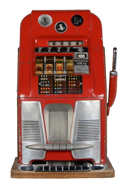 **5¢ MILLS FOUR REEL STANDARD HIGHTOP SLOT MACHINE 