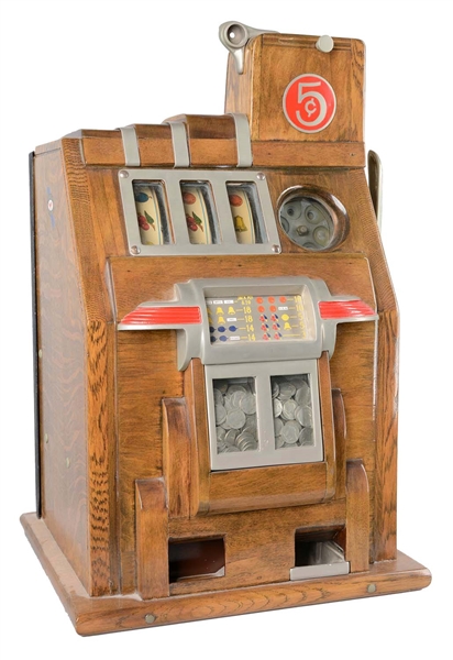 **5¢ PACE DELUXE BELL SLOT MACHINE