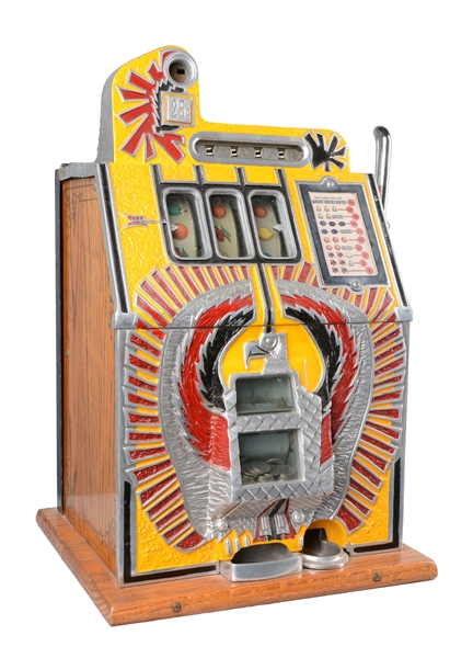 **25¢ MILLS NOVELTY WAR EAGLE SLOT MACHINE