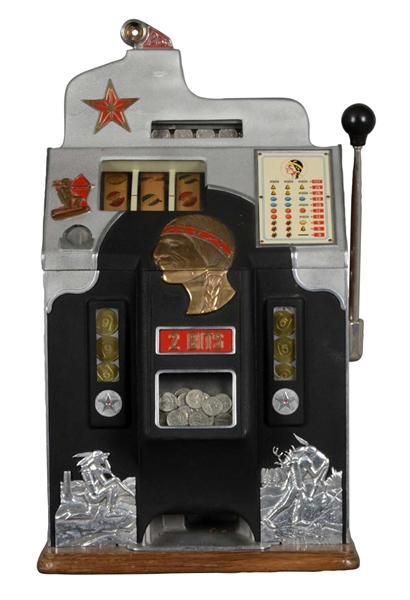 **25¢ JENNINGS CHIEF PROSPERITY "ONE STAR" SLOT MACHINE