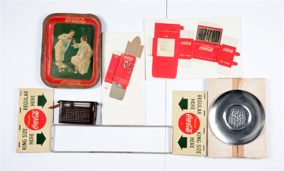 LARGE LOT OF COCA-COLA ADVERTISING PIECES.