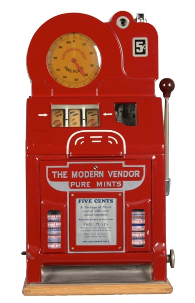 **5¢ O.D. JENNINGS THE MODERN VENDOR SLOT MACHINE